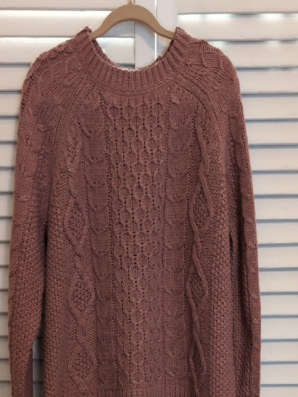 Lucky Brand Dusty Rose Cable Knit Sweater – Women's Cozy Pullover